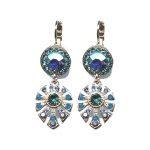 Earrings By Mariana Woman Classic Opal and Aquamarine Swarovski Crystals - Image 2