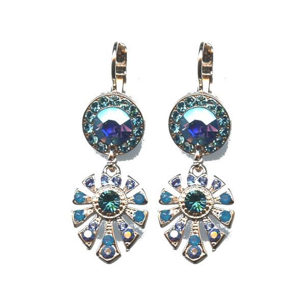 Earrings By Mariana Woman Classic Opal and Aquamarine Swarovski Crystals