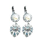 Earrings By Mariana Woman Chic Opal and Blue Quartz Swarovski Crystals - Image 2