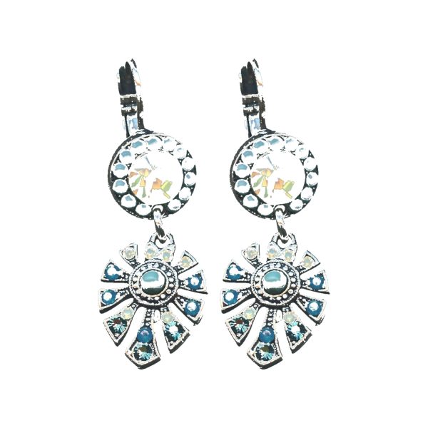Earrings By Mariana Woman Chic Opal and Blue Quartz Swarovski Crystals