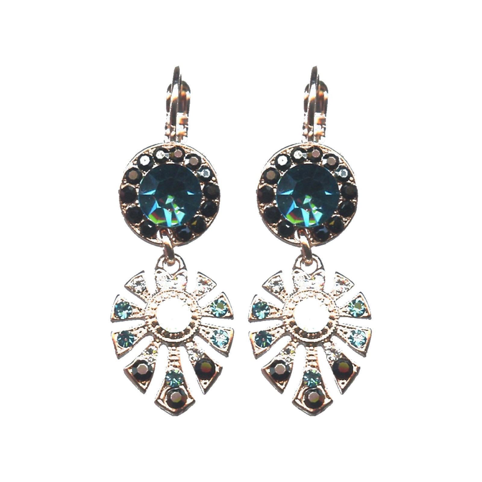 E-1514-3-125-SP6 Earrings By Mariana Woman Glamorous Cobalt Swarovski Crystals - Image 1