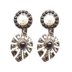 Earrings By Mariana Woman Romantic Opal and smoked topaz Swarovski Crystals - Image 2