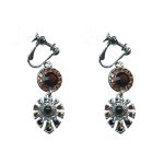 Earrings By Mariana Woman Modern Crystals : Champagne and Navy Blue Swarovski Crystals - Image 2