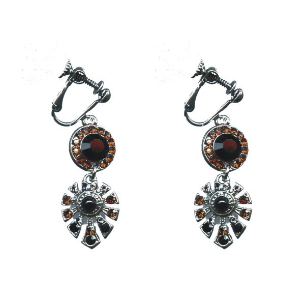 Earrings By Mariana Woman Modern Crystals : Champagne and Navy Blue Swarovski Crystals