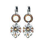 Earrings By Mariana Woman Delicate Opal and Aqua Blue Swarovski Crystals
