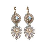 Earrings By Mariana Woman Lovely Violet and Tanzanite Swarovski Crystals - Image 2