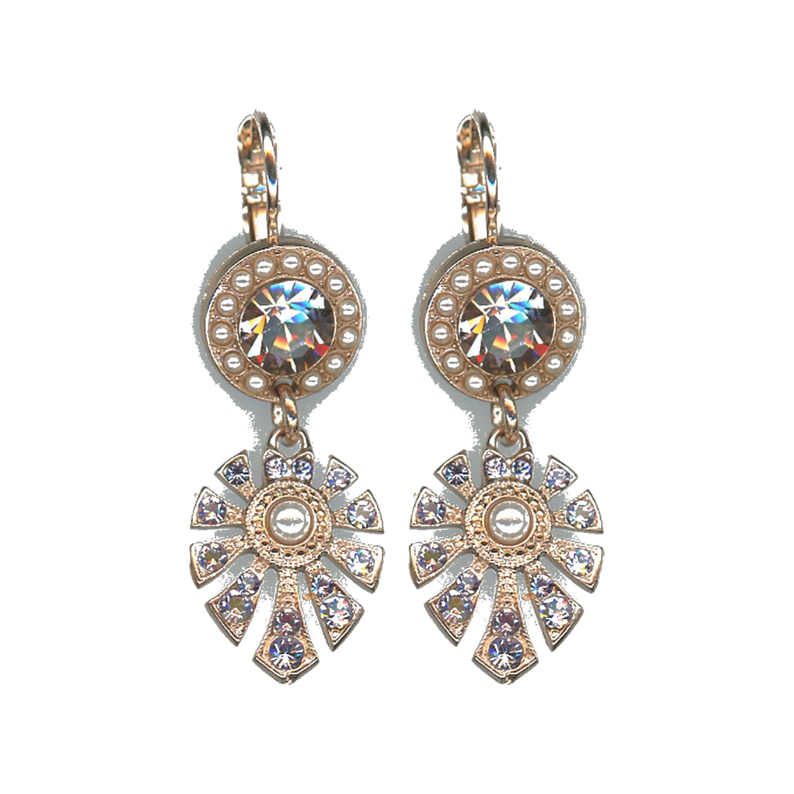 E-1514-3-139-10-SP6 Earrings By Mariana Woman Lovely Violet and Tanzanite Swarovski Crystals - Image 1