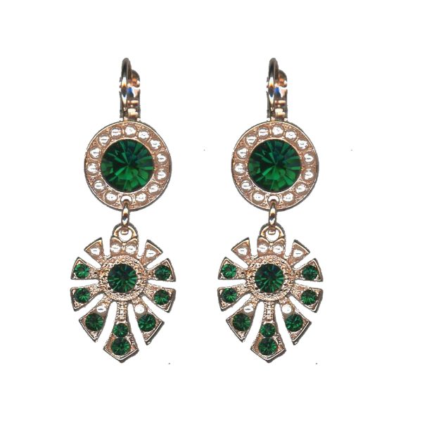 Earrings By Mariana Woman Classic Pearl and Emerald Swarovski Crystals