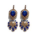 Earrings By Mariana Woman Romantic Pearl and Sapphire Swarovski Crystals