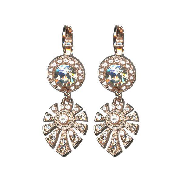 Earrings By Mariana Woman Eye-Catching Pearl and Silk(Gold Quartz) Swarovski Crystals