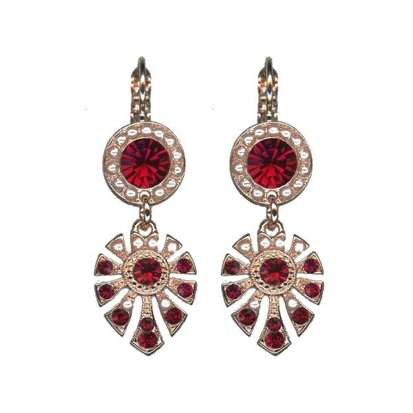 Earrings By Mariana Woman Refined Pearl and Ruby Swarovski Crystals