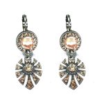 Earrings By Mariana Woman Romantic Pearl and Lt.Peach Swarovski Crystals