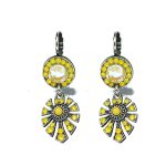 Earrings By Mariana Woman Contemporary Opal and Crystal Tabac Swarovski Crystals - Image 2