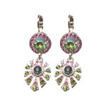 Earrings By Mariana Woman Classic Peridot and Light Rose Swarovski Crystals - Image 2