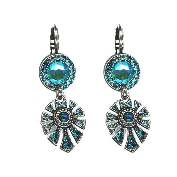 Earrings By Mariana Woman Graceful Peridot and Light Rose Swarovski Crystals