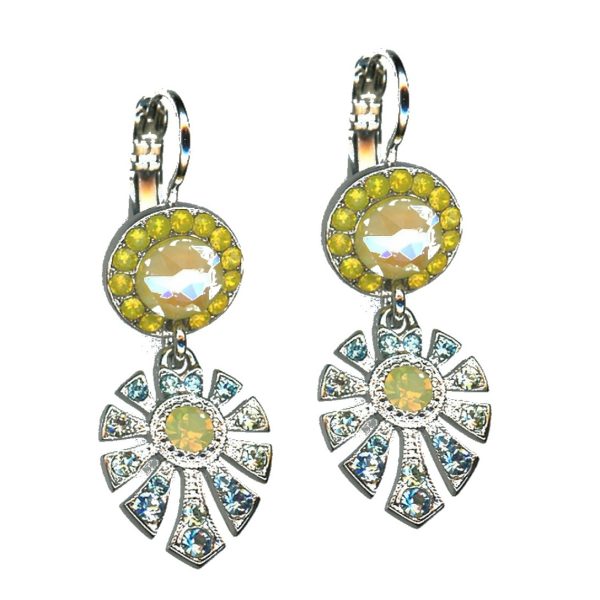 Earrings By Mariana Woman Luminous Peridot and Sun Kissed Sunshine Swarovski Crystals