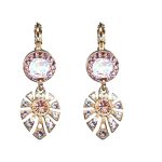 Earrings By Mariana Woman Timeless Opal and Violet Swarovski Crystals - Image 2