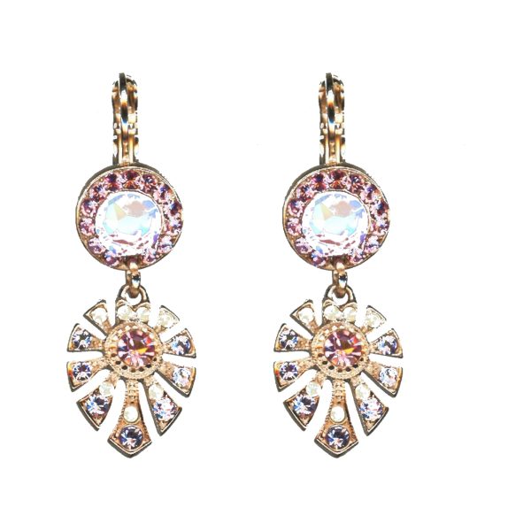 Earrings By Mariana Woman Timeless Opal and Violet Swarovski Crystals