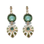 Earrings By Mariana Woman Charming Opal and Blue Zircon Swarovski Crystals