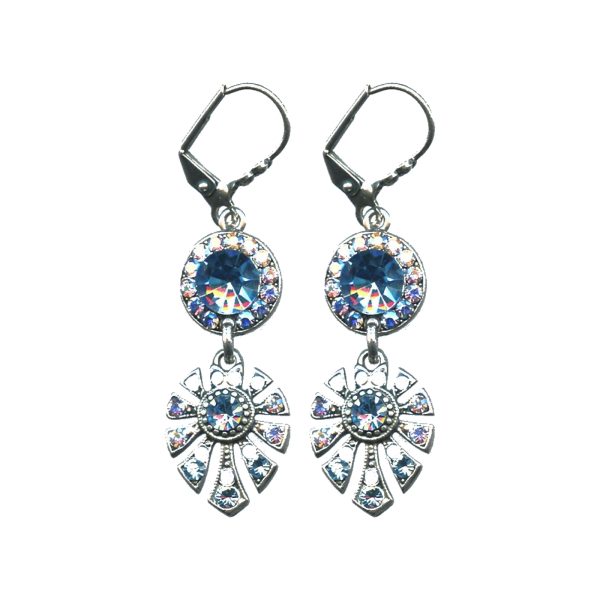 Earrings By Mariana Woman Modern Aquamarine Swarovski Crystals