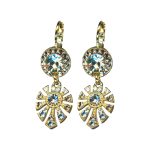 Earrings By Mariana Woman Luminous Amethyst and Gray Swarovski Crystals
