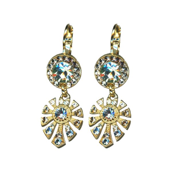 Earrings By Mariana Woman Luminous Amethyst and Gray Swarovski Crystals