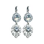 Earrings By Mariana Woman Sparkling Aquamarine and Light Azore Swarovski Crystals