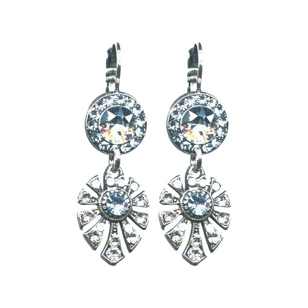 Earrings By Mariana Woman Sparkling Aquamarine and Light Azore Swarovski Crystals