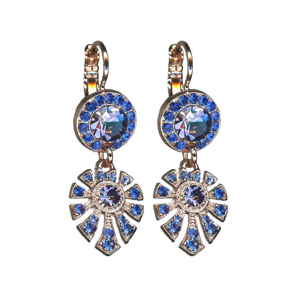 Earrings By Mariana Woman Vibrant Sapphire and Tanzanite Swarovski Crystals