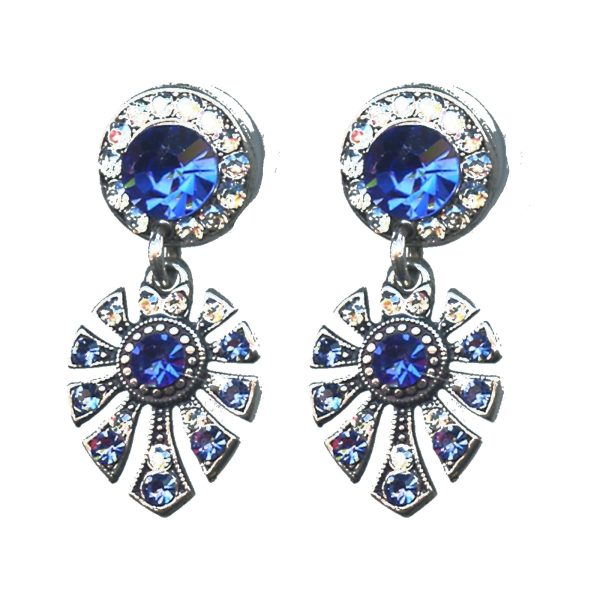 Earrings By Mariana Woman Exquisite Sapphire and Moonlight Swarovski Crystals