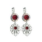 Earrings By Mariana Woman Radiant Siam and AB Swarovski Crystals
