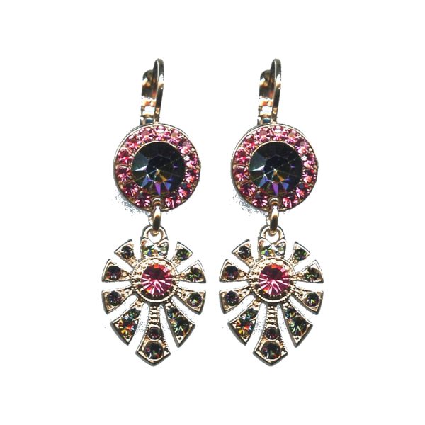 Earrings By Mariana Woman Sparkling Rose and Vitrail Medium Swarovski Crystals