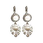 Earrings By Mariana Woman Charming Golden Yellow and Light Lavendar and some vitrail colorations Swarovski Crystals - Image 2