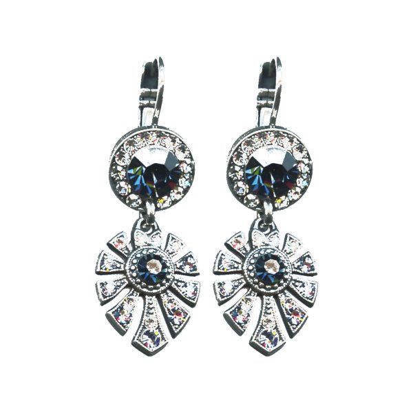 Earrings By Mariana Woman Captivating Montana Blue and Light Blue Swarovski Crystals