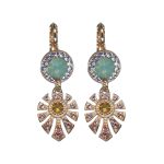 Earrings By Mariana Woman Feminine Opal and Jonquil Swarovski Crystals - Image 2