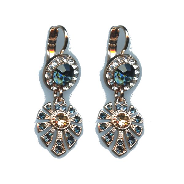 Earrings By Mariana Woman Exquisite Topaz and Montana Blue Swarovski Crystals