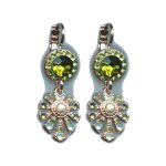 Earrings By Mariana Woman Stylish Mint and Green Swarovski Crystals