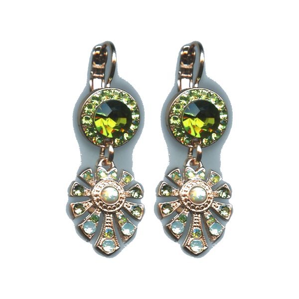 Earrings By Mariana Woman Stylish Mint and Green Swarovski Crystals