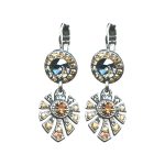 Earrings By Mariana Woman Stylish Champagne and Amber Swarovski Crystals - Image 2
