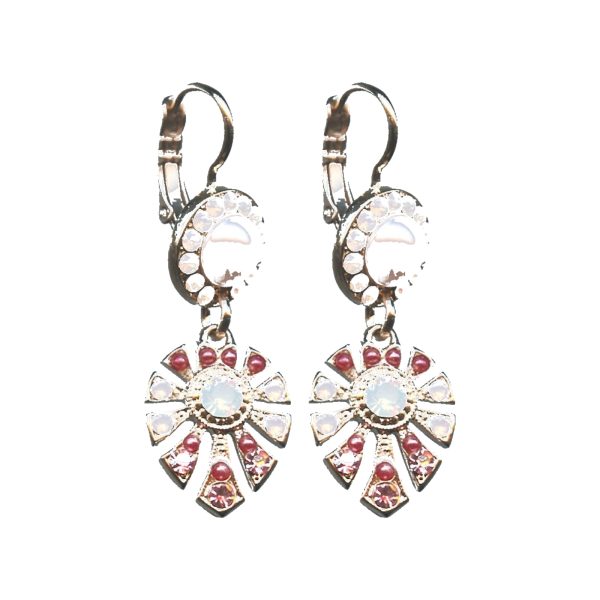 Earrings By Mariana Woman Dazzling Pearl and Rose Opal Swarovski Crystals