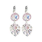 Earrings By Mariana Woman Dazzling Vitral Medium and Light Rose Swarovski Crystals - Image 2