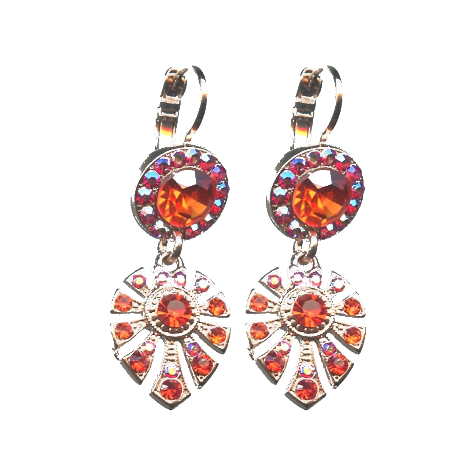 E-1514-3-236-SP6 Earrings By Mariana Woman Contemporary Hyacinth Swarovski Crystals - Image 1