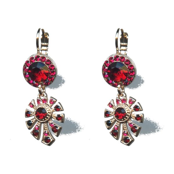 Earrings By Mariana Woman Lovely Garnet Swarovski Crystals