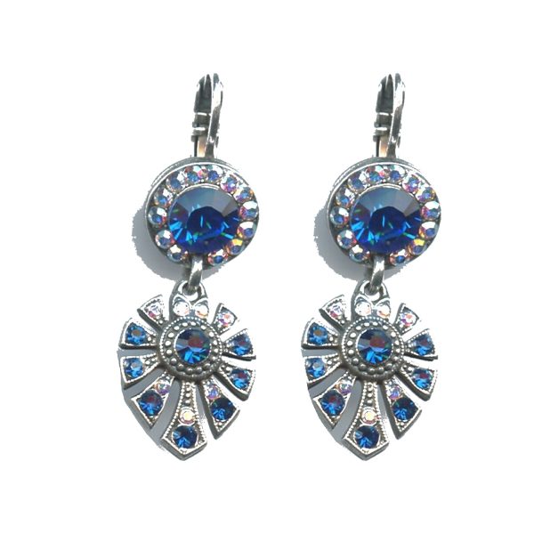 Earrings By Mariana Woman Refined Capri Blue and AB Swarovski Crystals