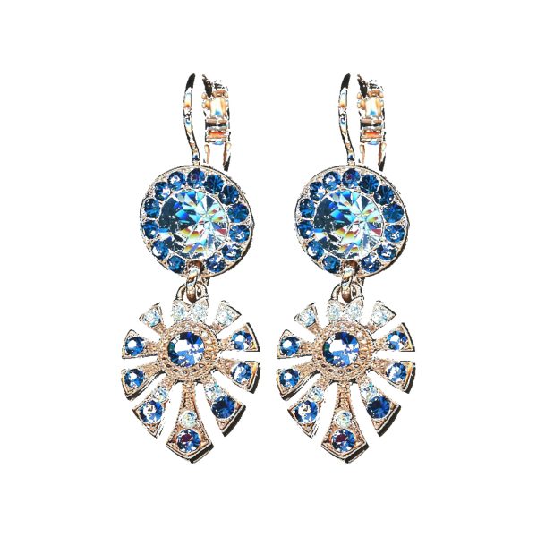 Earrings By Mariana Woman Lovely Capri Blue and Aquamarine Swarovski Crystals