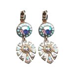 Earrings By Mariana Woman Captivating Opal and Turquoise Swarovski Crystals