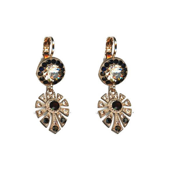 Earrings By Mariana Woman Refined Jet and Lt.Peach Swarovski Crystals