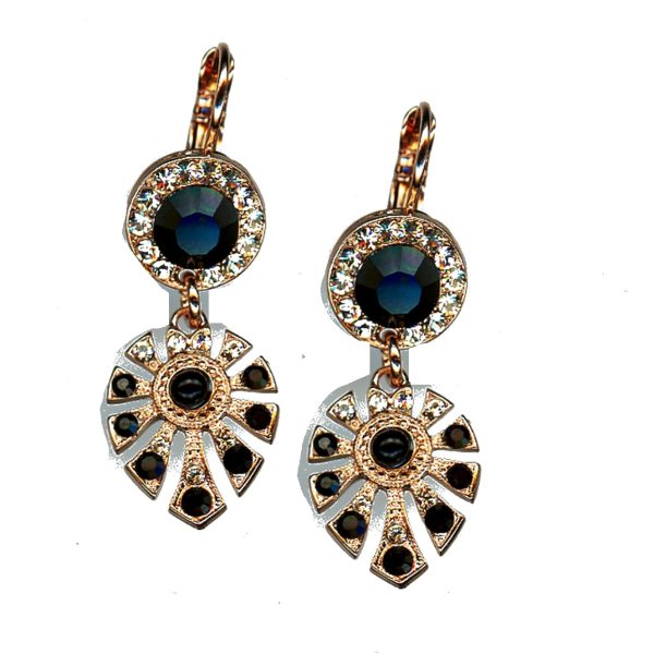 Earrings By Mariana Woman Stunning Quartz and Jet Swarovski Crystals