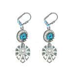 Earrings By Mariana Woman Refined Pearl and Crystals: Sapphire Swarovski Crystals