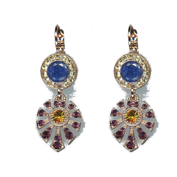 Earrings By Mariana Woman Luxurious Amethyst and Tanzanite Ice Swarovski Crystals